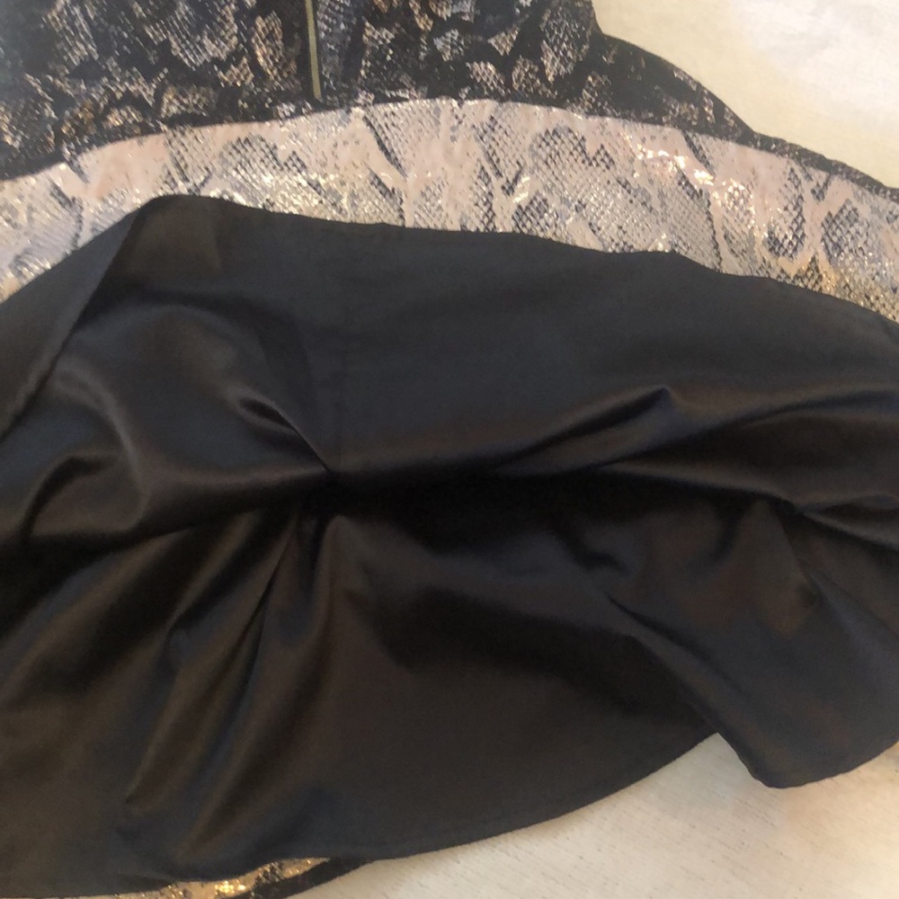 Strapless Python Print Cocktail Dress, Size 0 - image 5